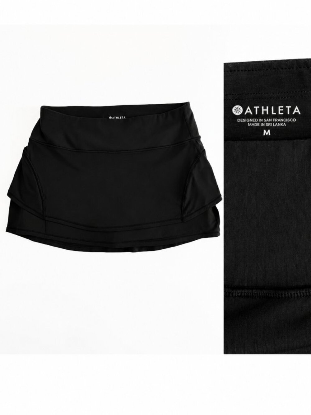 Athleta Skorts Size M Athletic Skirt Black